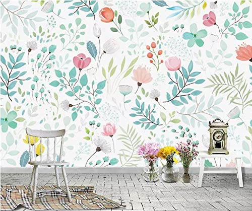 Benutzerdefiniertes Foto für Wand 3D-Tapete Nordische handgemalte europäische Blumen Wohnzimmer TV Hintergrund Schlafzimmer Tapete Boden -