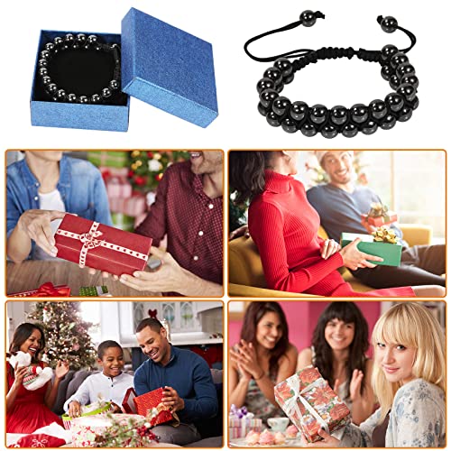 Davllin Hematite Magnetic Bracelet,Magnetic Healing Jewelry Bracelets,Strength Natural Beaded Bracelet,Double Strength Magnetic Physical Therapy Bracelet For Men Women Couples #TOP6