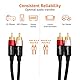 Amazon Basics 2 RCA Stecker-Audiokabel, PBH-20217, 2.4 m, Schwarz