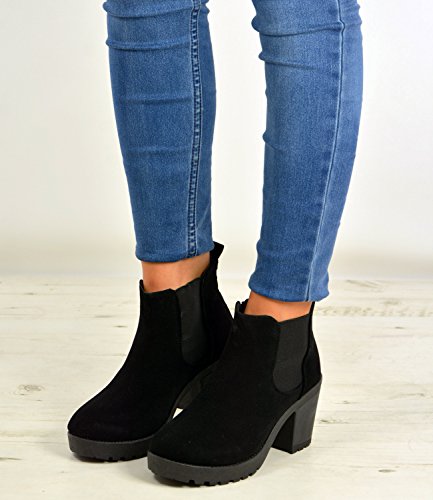 Stivaletti Ankle Boots Chelsea da donna con suola