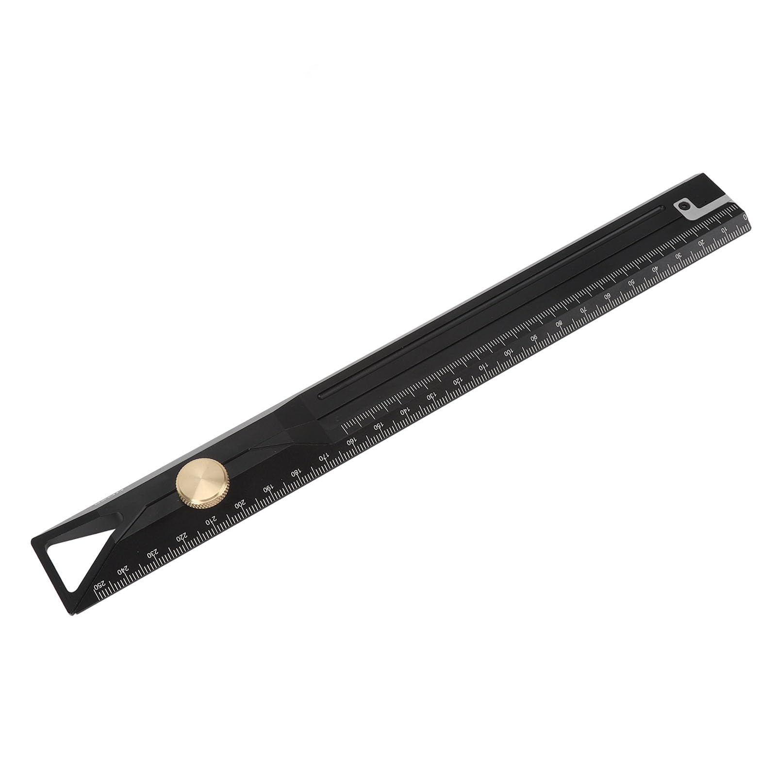 Haofy Righello Dritto in Lega di Alluminio da 25 Cm, Strumento di Misurazione Professionale per Ingegneria, Disegno e Lavorazione del Legno