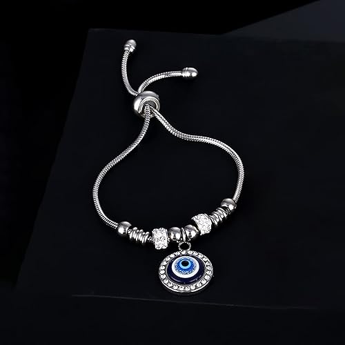 Miniatura 14 de Evil Eye Bracelets 18k Gold Plated Adjustable ojo Bracelet Gold Evil Eye Bracelet for Protection, The Evil Eye Silver Bracelet Gifts for Women and