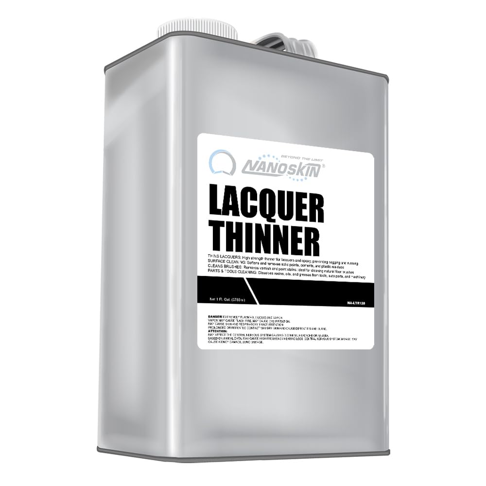 LACQUER THINNER 1 Gallon - Professional Strength, General Purpose, Medium-Dry Lacquer Thinner | Thins Clear and Pigmented Lacquers and Epoxies | Cleans Sprayers, Tools, Brushes and Equipment