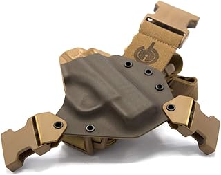 GunfightersINC Kenai Chest Holster for a Springfield Hellcat, Right Hand, Mas/Grey-Coyote Tan