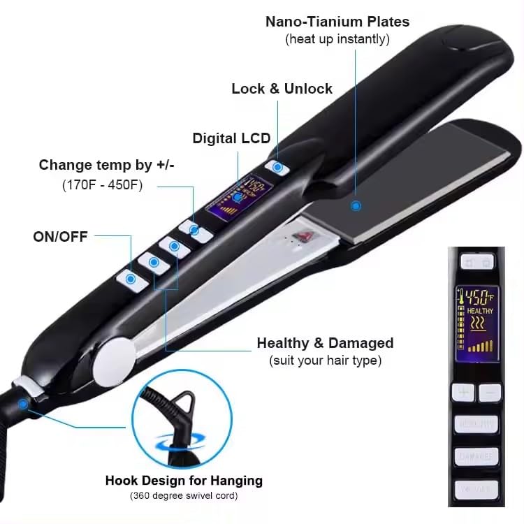 Plancha de pelo profesional Titanio con tratamiento keratina miniatura 4