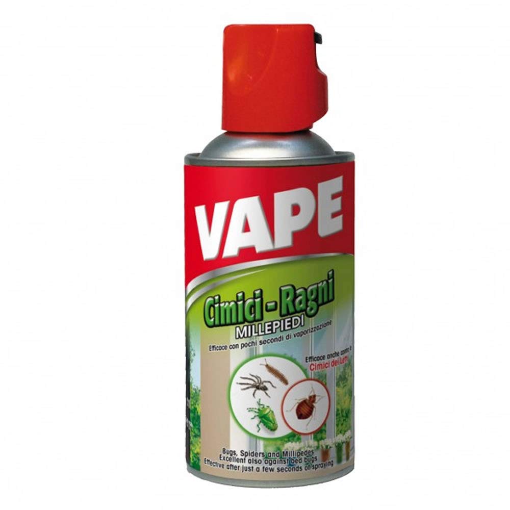 Vape Multipack da 5 Insetticidi Spray per Cimici Ragni Ragnatele e Millepiedi Spray da 300 Milliliters Ciascuno