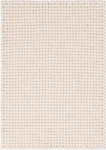 Myfelt Fieltro Bola Alfombra Linéa, Fieltro, Weiß, 90 X 130 X 2 Cm Myfelt Fieltro Bola Alfombra Linéa, Fieltro, Weiß, 90 X 130 X 2 Cm