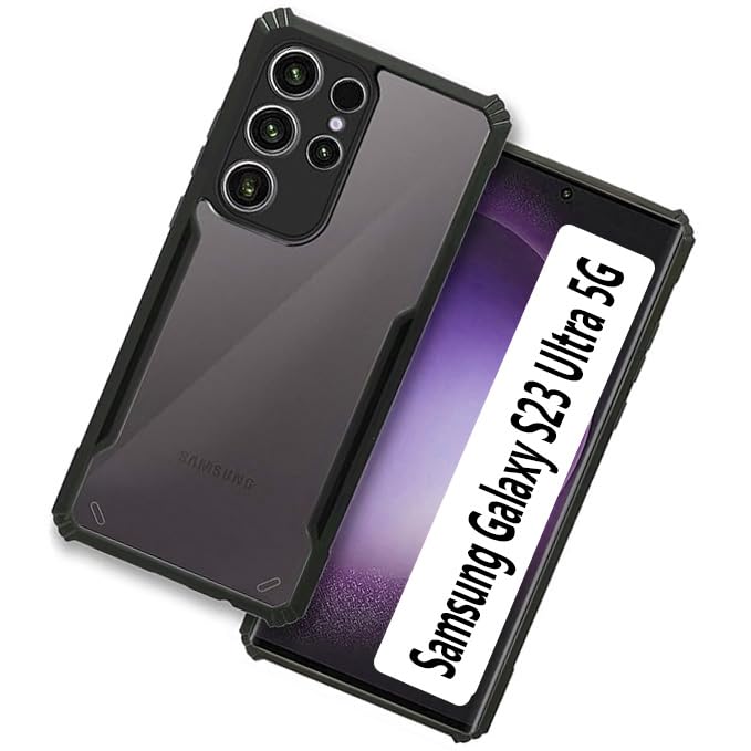 COBERTA Back Cover for SAMSUNG Galaxy S23 Ultra 5G Back Cover Case - Black Transparent (B0CGN99669) Amazon Price History, Amazon Price Tracker
