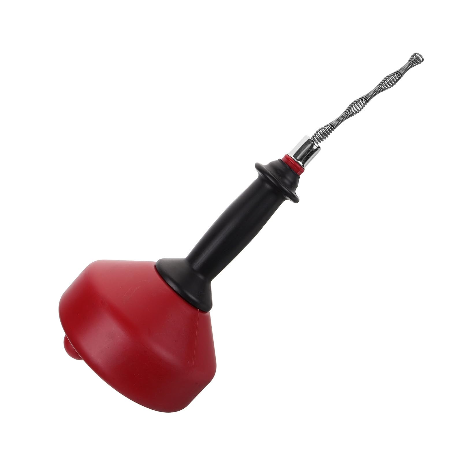 Herramienta Desatascadora de Tuberías Resistente Material PE y Acero al Carbono 72a Rojo para Fregadero para Uso Frecuente en Plomería Doméstica