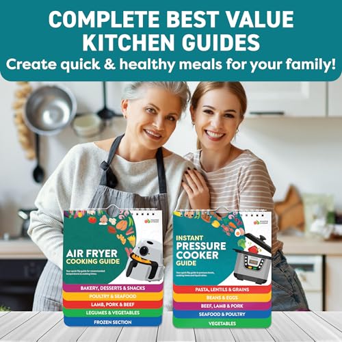 Image of Air Fryer & Instant Pot Magnetic Cooking Guides - 7 inch x 6 inch Each - Set of 2 Instant Pot Air Fryer Accessories Cook Books - Airfryer Kitchen Accessories & Kitchen Gadgets 2026