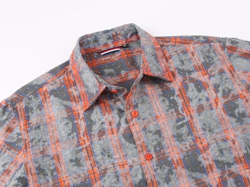 Image of Alex Vando Mens Button Down Regular Fit Long Sleeve Casual Flannel Shirts