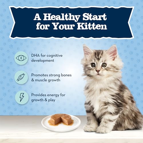 Image of Blue Buffalo Baby Blue Natural Grain-Free Wet Food for Kittens, Healthy Growth Formula with DHA, High-Protein Chicken Pate, 3 oz. Can