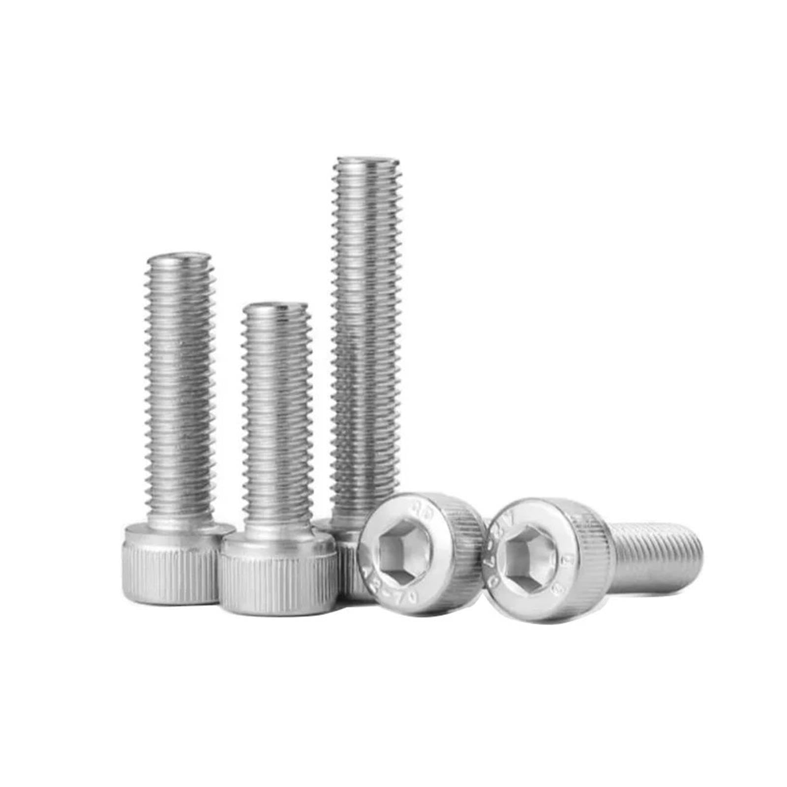 Śruba z łbem walcowym imbusowym M7/M9 304SS z pełnym gwintem 1/1,25 mm