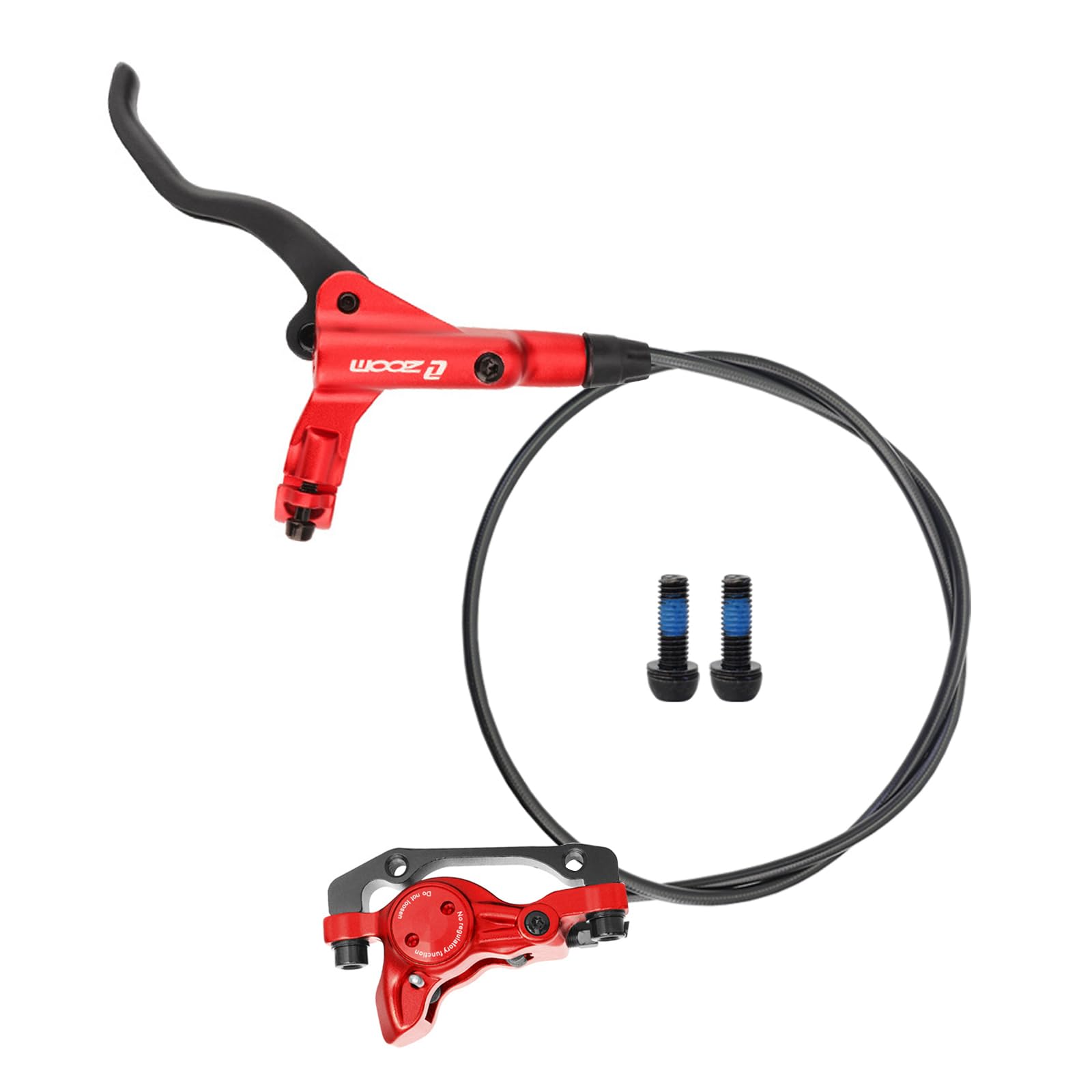 HAIKS Zoom HB875 Hydraulic Disc Brakes Set, Red, Mountain Bike Right Front 800mm, Adapter Fit EBike Fat Bike Bicycle Accessories for Mountain Bike,