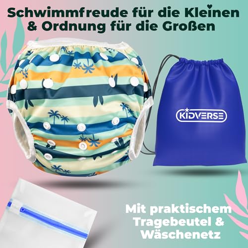 KIDVERSE Schwimmwindel Baby 0-3 Jahre - Schwimmwindeln wiederverwendbar – Ansicht 3