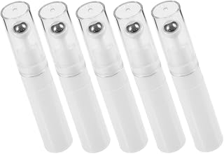 Lot de 5 Flacons Roll-on Vides 5 Ml Blanc pour Crème Contour des Yeux, Applicateur à Bille Roulante, Flacons Rechargeables sous Vide, Adaptés Voyage Bureau Maison, Massage Yeux