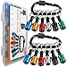 12Pcs 1/4 inch Hex Shank Aluminum Alloy Screwdriver Bits Holder Extension Bar Drill Screw Adapter Change Keychain Portable for Screwdriver & Drill Bits & Flexible Drill Bit Extension Set & Nut Driver