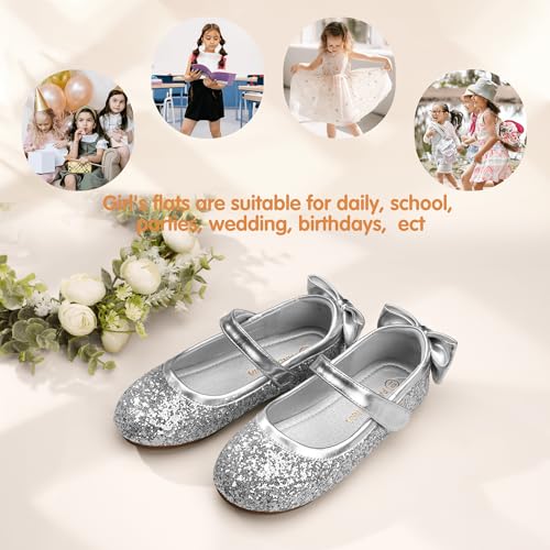 Image of PANDANINJIA Toddler Dress Shoes Flower Girls Ballet Flats