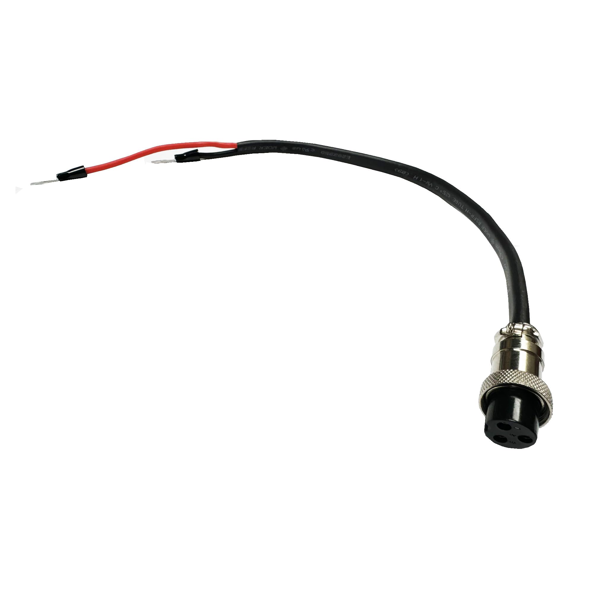 Golf Battery Lead Cable with 3 Pin Round Connector for ProRider, Stowamatic, and More | 420 mm with 6 mm Eyelets