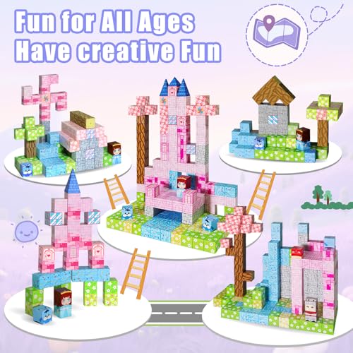 Image of Magnetic Blocks for Kids, 100 Pcs 6-Sided Strong Magnet STEM Toy | CPC & ASTM Certified, Ideal for Montessori & Sensory Play