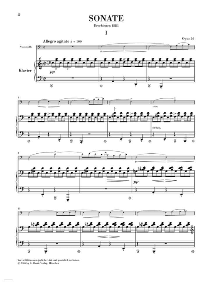 HENLE VERLAG GRIEG E. - SONATA A MINOR OP. 36 AND OTHER WORKS Klassische Noten Cello
