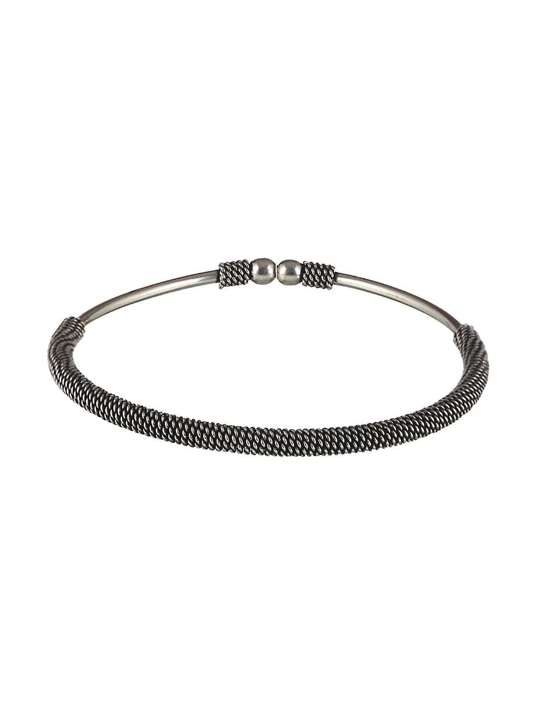 SARAF RS JEWELLERY Rhodium Oxidised Antique Kada Anklet, Traditional Kada, Single Pc for Women, Girls (B0CCJPC65M) Amazon Price History, Amazon Price Tracker
