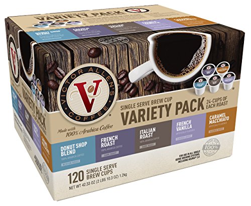 Victor Allen Coffee Variety Pack Cup Single Serve Cup, 120 Count (Compatible with 2.0 Keurig Brewers) Victor Allen Coffee Variety Pack Cup Single Serve Cup, 120 Count (Compatible with 2.0 Keurig Brewers)