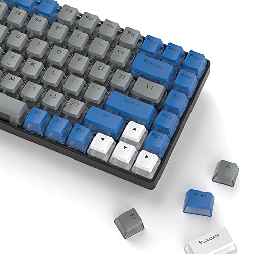 Image of Womier PBT Pudding Keycaps- Shine Through Keycaps | 164 Keys Keycap Set 60 65 75 100 Percent, OEM Profile for Custom Cherry Gateron MX Switches Mechanical Keyboard, Blue