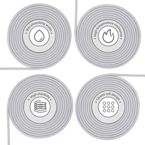 Image of U0U Backer Rod 1 /8 Inch,Foam Backer Rod Caulk Saver for Gaps and Joint Concrete Filling,16.4Ft Grey Concrete Expansion Joint Filler (1 /8 inch * 16.4 feet)