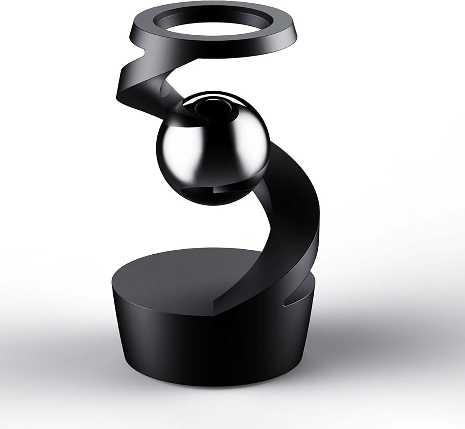 Levitating Magic Floating Ball Spinner - Anti-Gravity Gyro Desk Toy, Calming Focus Gadget for Office Desk, Home Decor, ADHD & Stress Relief (1,black)