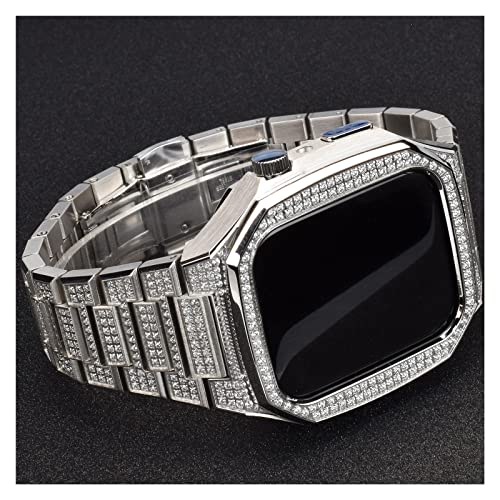 Coffret kit modification diamant Apple Watch 45mm en acier, cadeau idéal