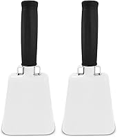 Vista 13 de Deke Home - Paquete de 2 cencerros de acero de 10 pulgadas con mango, generadores de ruido fuerte para fútbol americano, deportes, fiestas