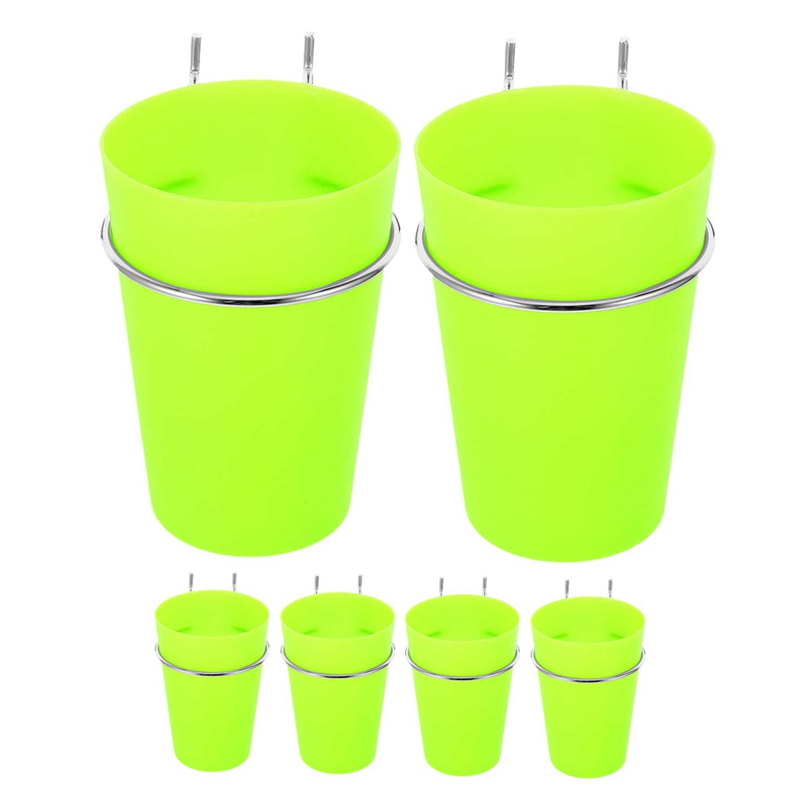 PRETYZOOM 6pcs Pegboard Cup Holder Organizer with Hooks Versatile Storage for Art and Craft Supplies for Supermarkets and Retail Displays Design