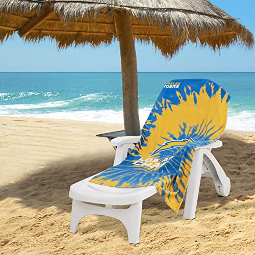 Image of Northwest NFL Los Angeles Chargers Beach Towel, 30 inch x 60 inch | Unisex-Adult, Psychedelic