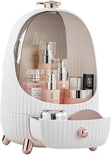 صندوق تخزين مستحضرات التجميل والأدوات بغطاء أنيق من Next store ، منظم مكياج مكتبي فاخر، لحفظ فرش المكياج وأحمر الشفاه والعناية بالبشرة، ديكور عصري لطاولة التزيين