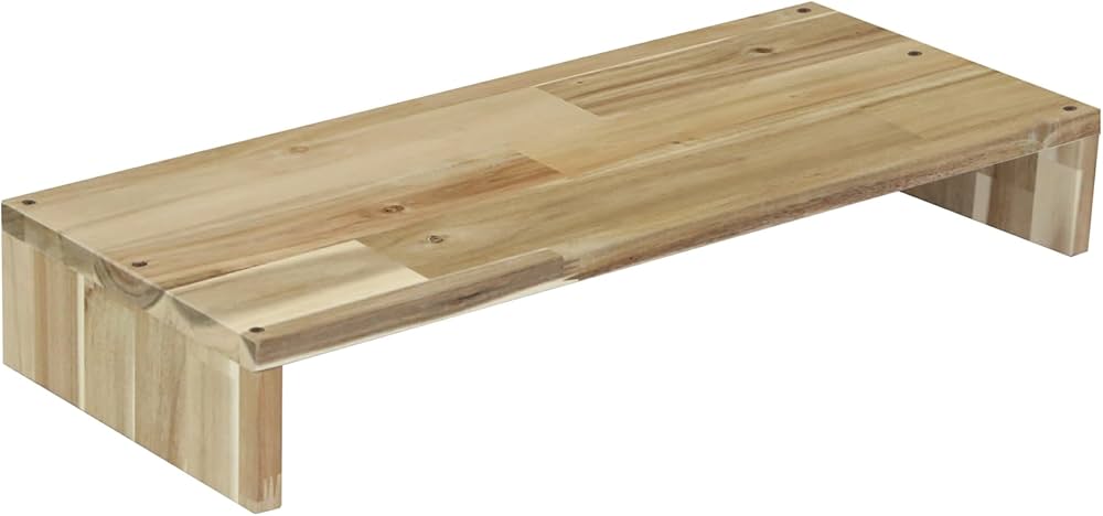 Amazon.co.jp: WOODPRO アカシア モニター台 デスクシェルフ 幅67cm 高