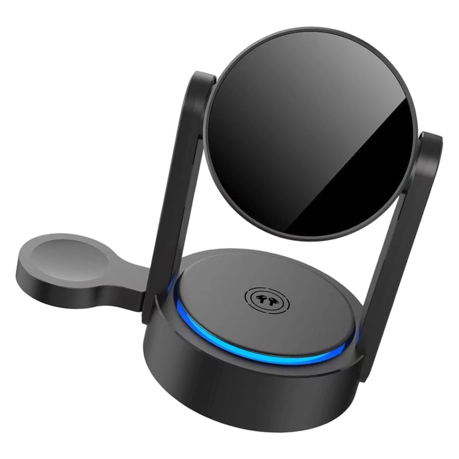 3 in 1 Desktop Charging Pad Stand per Telefono Orologio Auricolari Ricarica Rapida con Indicatori LED Desktop Pad