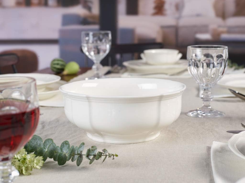 Villeroy & Boch Manoir 21 cm Salad Bowl, White, 8.25 x 3.5 in - Image 3
