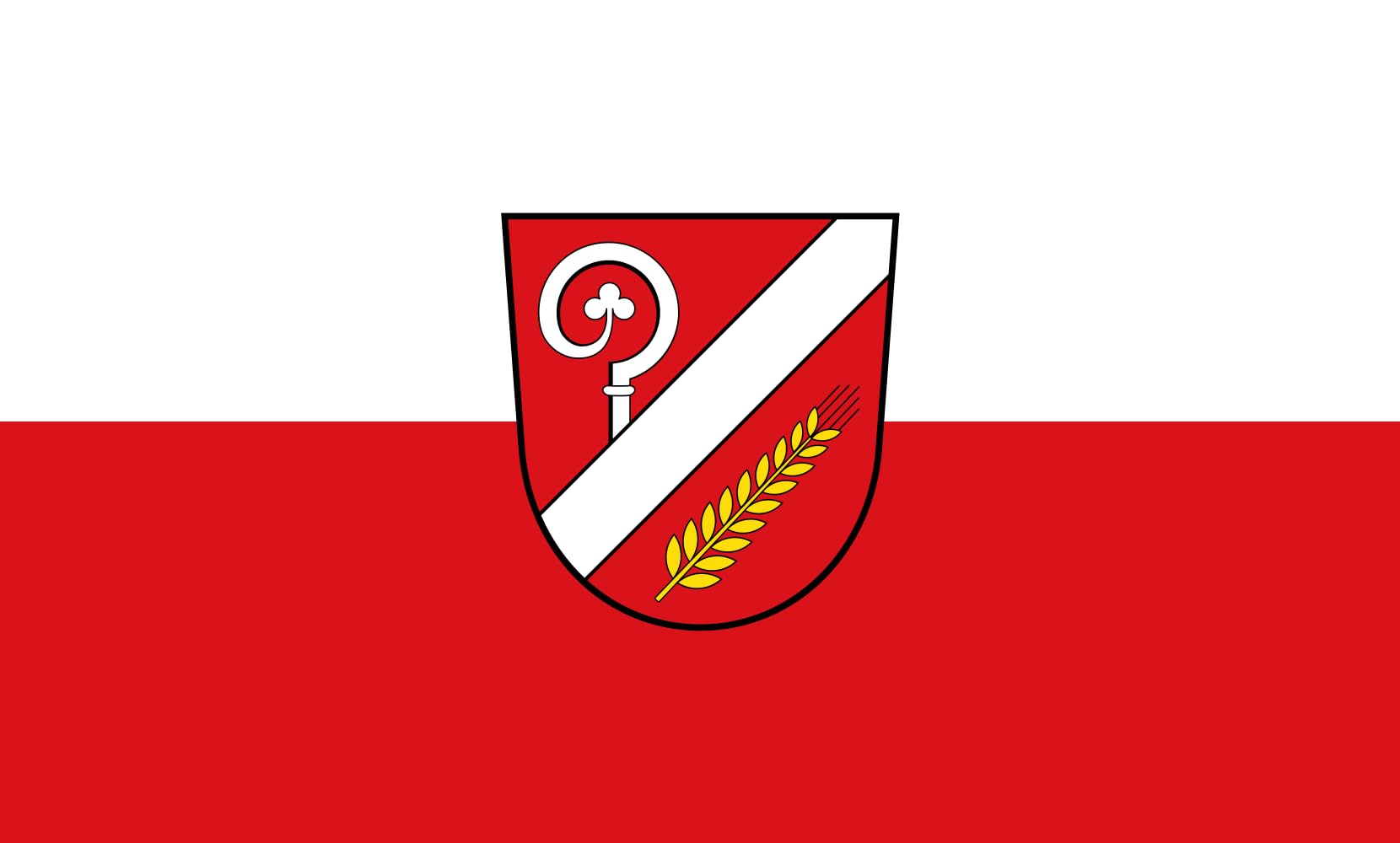 Drapeau Large Wettstetten pour mât de jardin | Grand format paysage 1.35m²