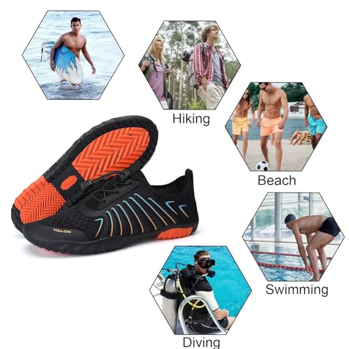 Image of YALOX Water Shoes Men's Women's Swim Shoes Outdoor Beach Barefoot Quick-Dry Aqua Pool Socks Swimming Yoga Surfing Exercise