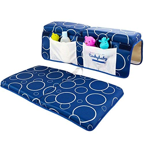 Cushybaby Bath Kneeler and Elbow Rest Pad Set - Thick, Non-Slip, Kneeling Mats