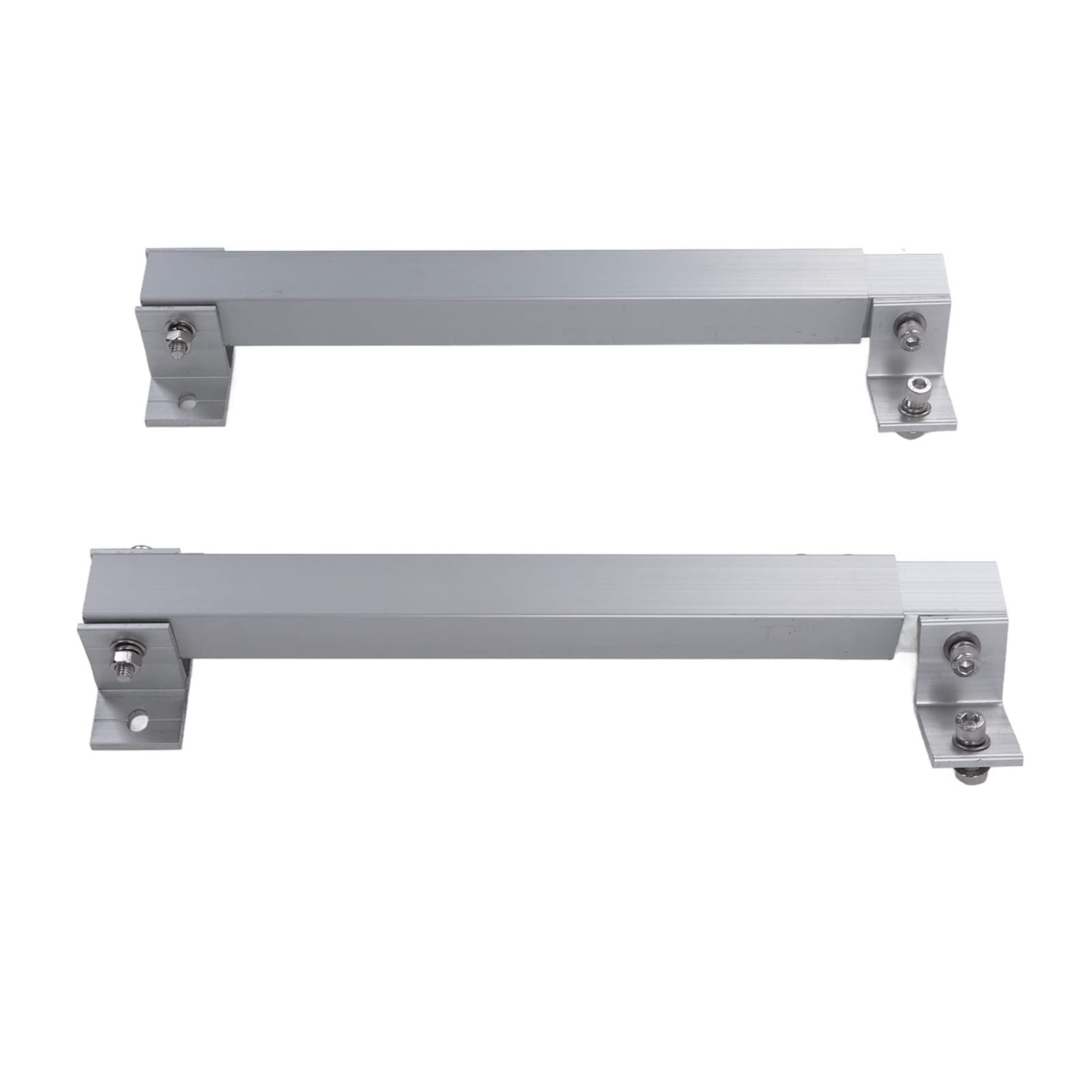 Changor Set Staffe di Montaggio per Pannello Solare Regolabile da 15° a 30° per Tetto Balcone a Terra, Lega di Alluminio e Acciaio Inossidabile 2 unità