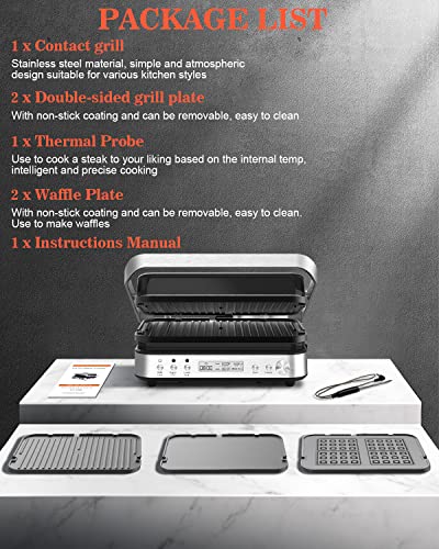 Cattleman Cuisine Panini Press Grill Sandwich Maker With Removable Plates thumb #8