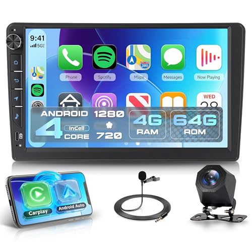 Rimoody 4G+64G Android 15 Autoradio pour VW Touareg 2003-2010, Sans Fil Carplay Android Auto, 9 Pouces Incell Écran Tactile Radio, GPS Navi WiFi Mirror Link...