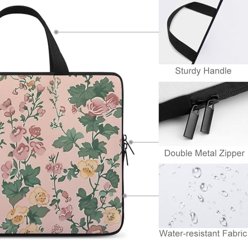 Bolsa para laptop con patrón de flores pequeña miniatura 4