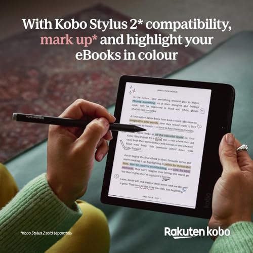 Image of Kobo Libra Colour | eReader Tablet| 7� Glare-Free Color E Ink Kaleido� 3 Display | Dark Mode Option | Audiobooks | Waterproof | Black - New Model