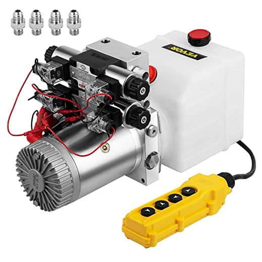 VEVOR Bomba Hidráulica 12V Cilindro Hidráulico 4.5L Bomba Hidráulica Remolque Tanque de Doble Acción Cilindro Hidráulico para Coche Bomba Hidráulica con Efecto Doble