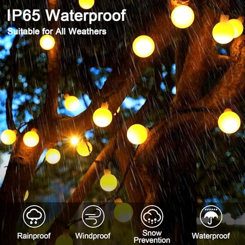 WoskjXas Solar Abrazine Light String, 12m 100LEDs Solar Decorative Lights Outdoor - Image 2