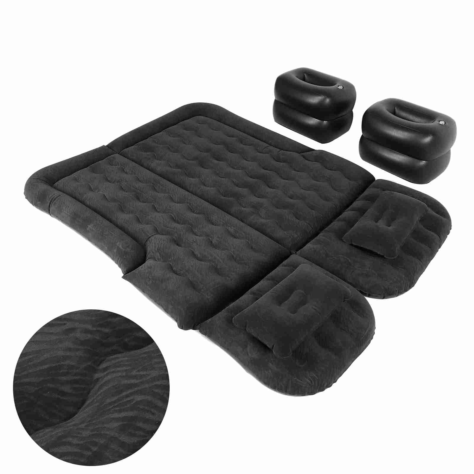 CHICIRIS Materac Dmuchany do Samochodu Flokowany PVC SUV Materac Dmuchany 174 X 126 Cm z elektryczną pompą i poduszką Zagęszczony Nadmuchiwany Podróżny do Samochodowych Wycieczek i Odpoczynku na
