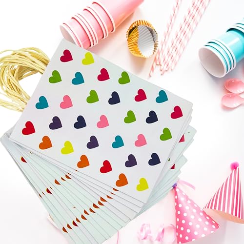 Image of Tdas paper bags for return gifts carry bag packaging boxes kids gift birthday medium small house warming wedding ceremony kids adults baby shower happy birthday (3 x 8 x 10 inches) (20)